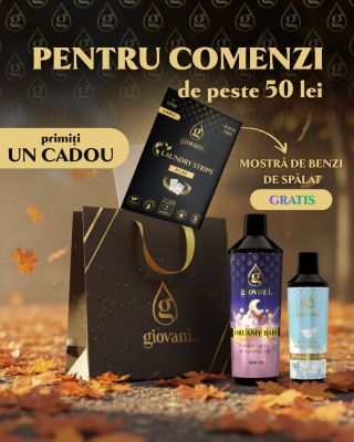 La Giovani® ne place să dăruim bucurie! 💛 La fiecare comandă de peste 50 lei îți oferim un cadou – un mostră de benzi de...